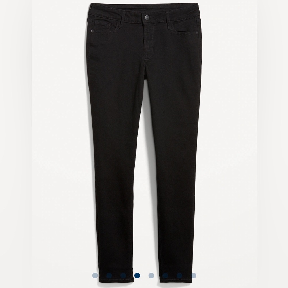 NEW Old Navy Rockstar Super Skinny High Rise Stretch Black Denim Jeans Size 14
